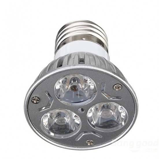 E27 3W AC 220V 3 LEDs Red/Yellow/Blue/Green LED Spot Lightt Bulbs