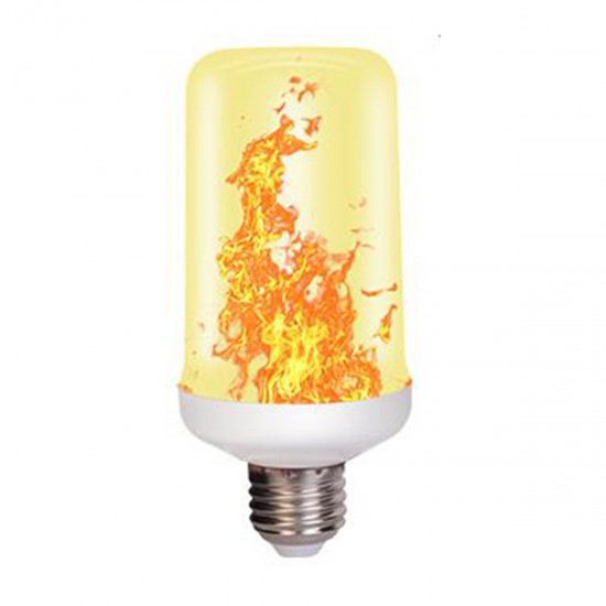 E27 3W LED Flame Effect Fire Light Bulb Gravity Sensor Lamp Party Home Decoration AC85-265V