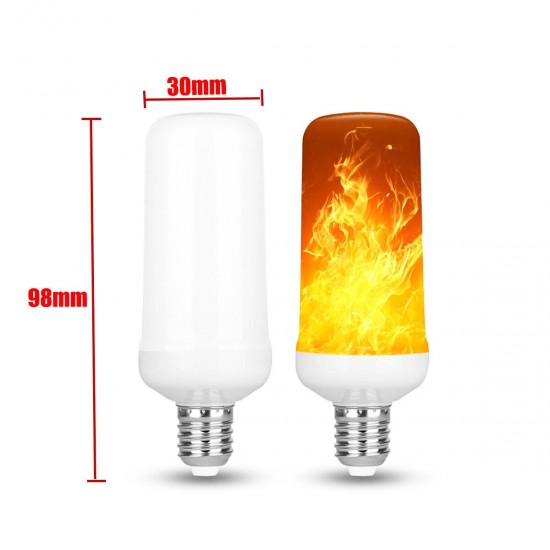 E27 3W LED Flame Effect Fire Light Bulb Gravity Sensor Lamp Party Home Decoration AC85-265V