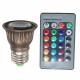 E27 3W RGB Remote Controlled Colorful changing LED Light Bulb AC 85-265V