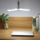 E27 45W LED Bulb Foldable White Color Fan Blade Adjustable Ceiling Lamp AC85-256V