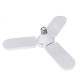 E27 45W LED Bulb Foldable White Color Fan Blade Adjustable Ceiling Lamp AC85-256V