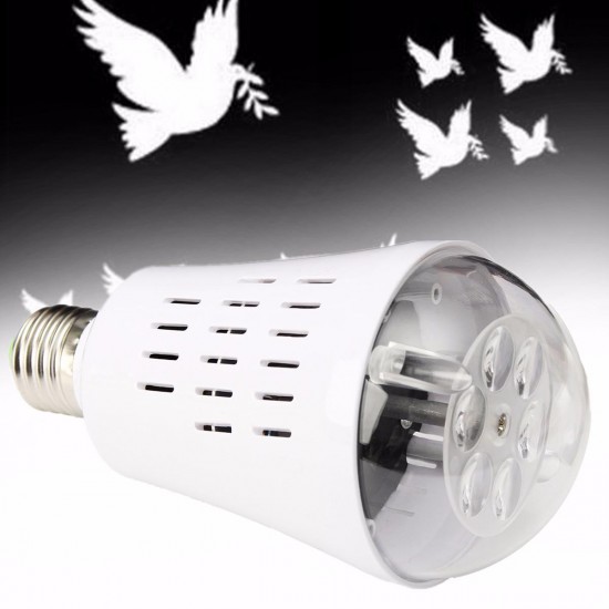 E27 4W 85-265V LED Moving Pigeon Landscape Laser Projector Stage Light Lamp Bulb Decor