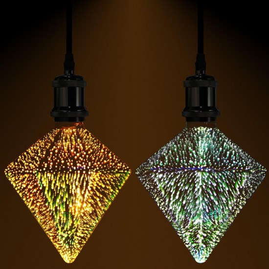 E27 4W Polyhedron LED Retro Edison Decor Glass Bulb Light Lamp AC85-265V E27 4W Polyhedron LED Retro Edison Decor Glass Bulb Light Lamp AC85-265V