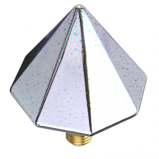 E27 4W Polyhedron LED Retro Edison Decor Glass Bulb Light Lamp AC85-265V