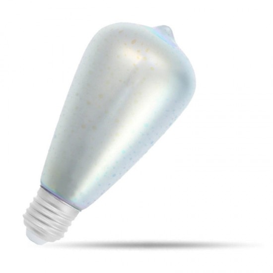 E27 4W ST64 3D Fireworks LED Retro Edison Glass Bulb Light Lamp AC85-265V