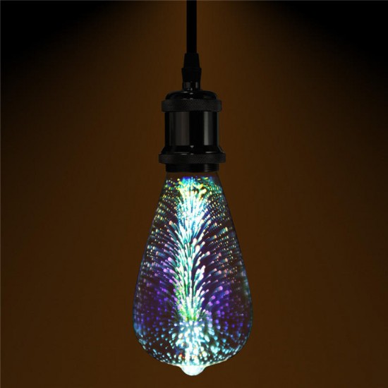 E27 4W ST64 3D Fireworks LED Retro Edison Glass Bulb Light Lamp AC85-265V E27 4W ST64 3D Fireworks LED Retro Edison Glass Bulb Light Lamp AC85-265V