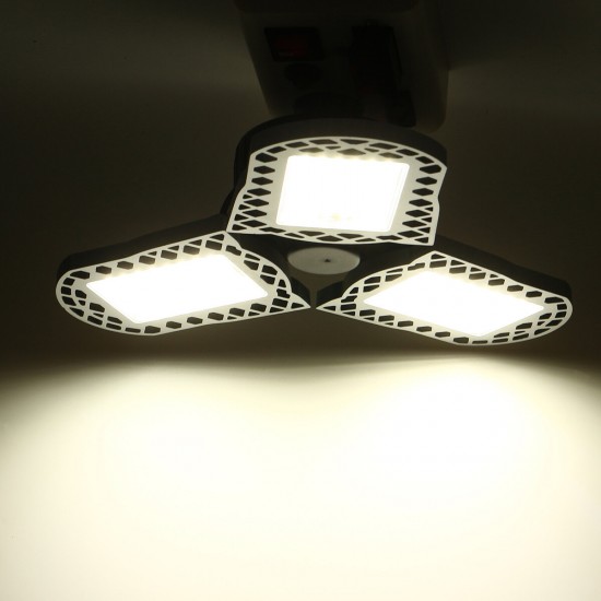 E27 5000K Three Leaf Garage Work Lights Ceiling Deformable Fixture Shop Lamp E27 5000K Three Leaf Garage Work Lights Ceiling Deformable Fixture Shop Lamp