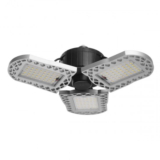E27 5000K Three Leaf Garage Work Lights Ceiling Deformable Fixture Shop Lamp E27 5000K Three Leaf Garage Work Lights Ceiling Deformable Fixture Shop Lamp