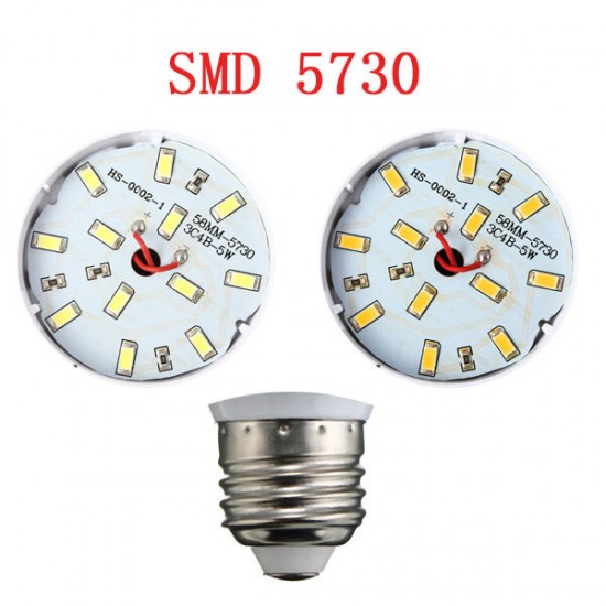 E27 5W 400LM 12 SMD 5730 Warm White/White Globe Energy Saving Lamp 12V