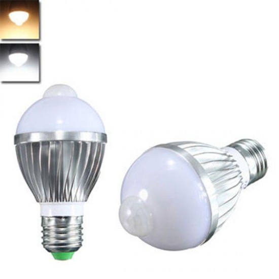 E27 5W Auto PIR Infrared Motion Sensor Detection LED Bulb Lamp 85-265V E27 5W Auto PIR Infrared Motion Sensor Detection LED Bulb Lamp 85-265V