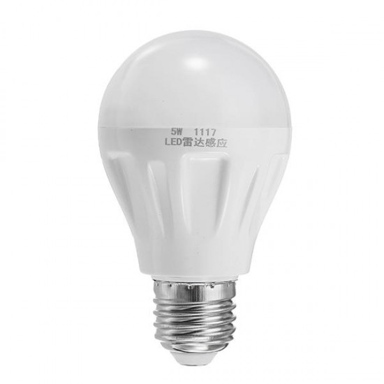 E27 5W SMD2835 Pure White Radar Sensor Light Control LED Light Bulb for Corridor AC85-265V E27 5W SMD2835 Pure White Radar Sensor Light Control LED Light Bulb for Corridor AC85-265V