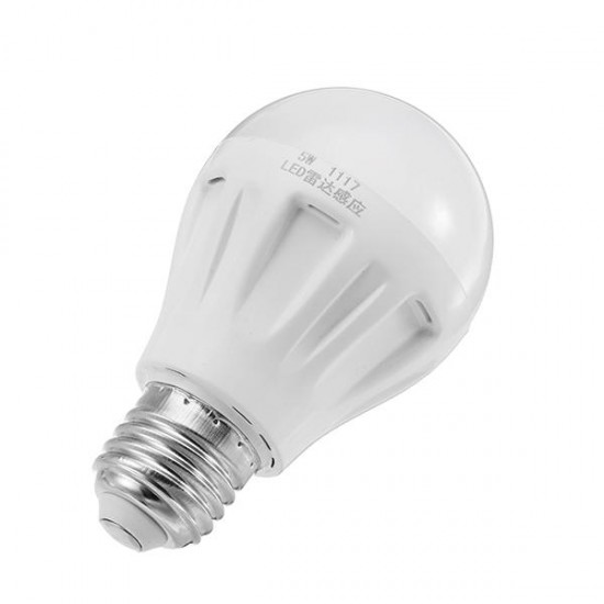 E27 5W SMD2835 Pure White Radar Sensor Light Control LED Light Bulb for Corridor AC85-265V E27 5W SMD2835 Pure White Radar Sensor Light Control LED Light Bulb for Corridor AC85-265V