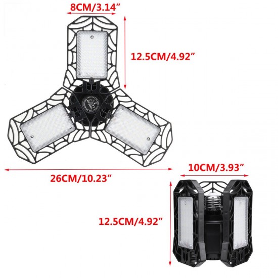 E27 60W Deformable LED Garage Light Foldable Ceiling Lighting High Bay Light Lamp AC85-265V E27 60W Deformable LED Garage Light Foldable Ceiling Lighting High Bay Light Lamp AC85-265V