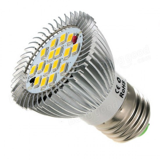 E27 6.4W 640LM Warm White 16 SMD 5630 Energy Saving Spot Bulb 85V-265V