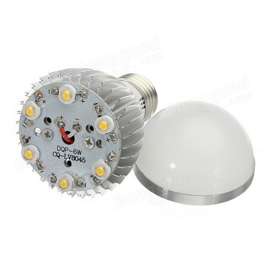 E27 6W LED Bulb Warm White/White AC110-240V LED Globe Light Bulb