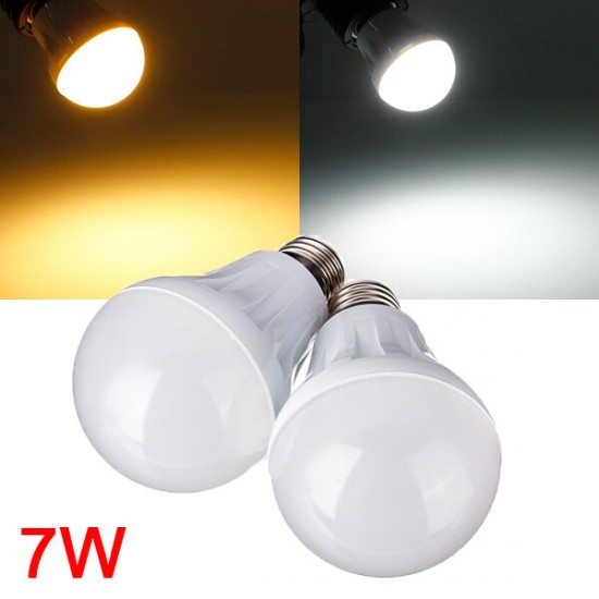 E27 7W 27LED 3014 SMD Globe Bulb Light Lamp White/Warm White 220-240V