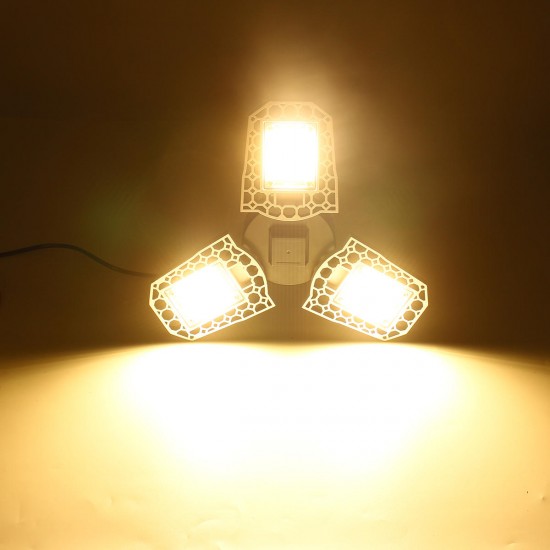 E27 80W SMD2835 Three-leaves LED Bulb Deformable Foldable Induction Light Sensor Garage Lamp AC100-277V E27 80W SMD2835 Three-leaves LED Bulb Deformable Foldable Induction Light Sensor Garage Lamp AC100-277V