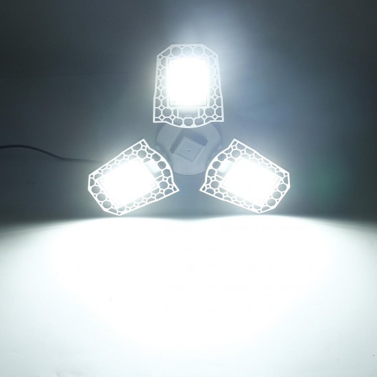 E27 80W SMD2835 Three-leaves LED Bulb Deformable Foldable Induction Light Sensor Garage Lamp AC100-277V E27 80W SMD2835 Three-leaves LED Bulb Deformable Foldable Induction Light Sensor Garage Lamp AC100-277V