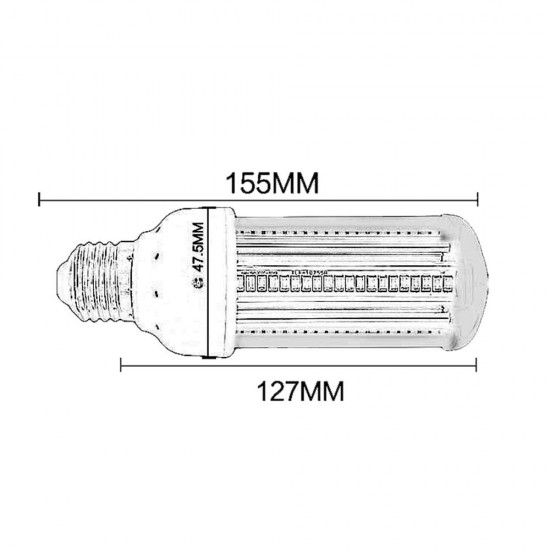 E27 8W SMD2835 Dusk To Dawn Light Sensor Control LED Corn Light Bulb for Outoor Garden AC85-265V