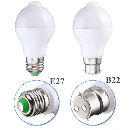 E27 B22 12W SMD5730 24LEDs Infrared Motion Sensor + Light Control Induction Light Bulb AC85-265V
