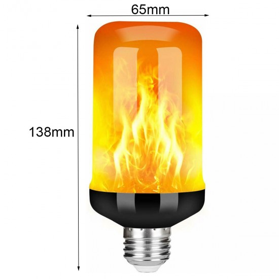 E27 B22 5W LED Flicker Flame Light Bulb 4 Modes Burning Fire Effect Gravity Sensor Lamp AC85-265V