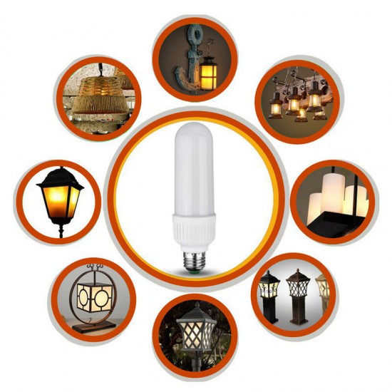 E27 B22 6W SMD2835 Three Modes 1300K-1800K 99LEDs Yellow Flame Light Bulb AC85-265V E27 B22 6W SMD2835 Three Modes 1300K-1800K 99LEDs Yellow Flame Light Bulb AC85-265V
