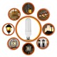 E27 B22 6W SMD2835 Three Modes 1300K-1800K 99LEDs Yellow Flame Light Bulb AC85-265V E27 B22 6W SMD2835 Three Modes 1300K-1800K 99LEDs Yellow Flame Light Bulb AC85-265V
