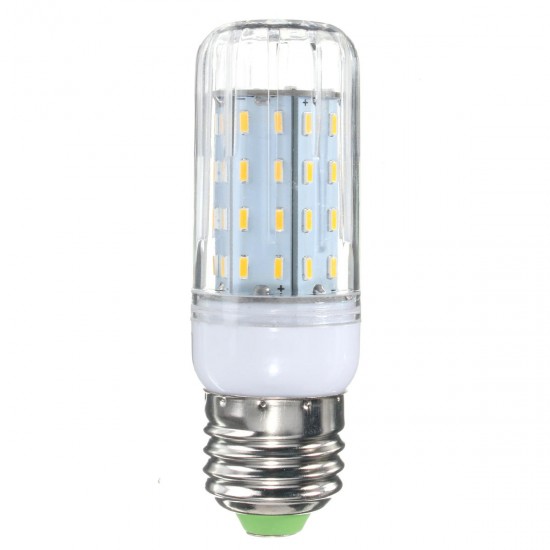 E27 B22 E12 E14 G9 GU10 6W 56 SMD 4014 LED Warm White White Cover Corn Bulb AC 110V