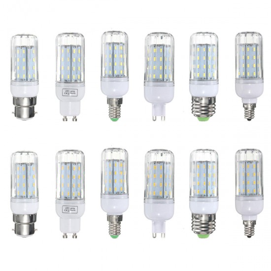 E27 B22 E12 E14 G9 GU10 6W 56 SMD 4014 LED Warm White White Cover Corn Bulb AC 110V E27 B22 E12 E14 G9 GU10 6W 56 SMD 4014 LED Warm White White Cover Corn Bulb AC 110V