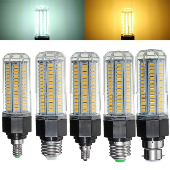 E27 B22 E26 E12 E14 15W 5730 SMD LED Corn Light Lamp Bulb Non-Dimmable AC110-265V