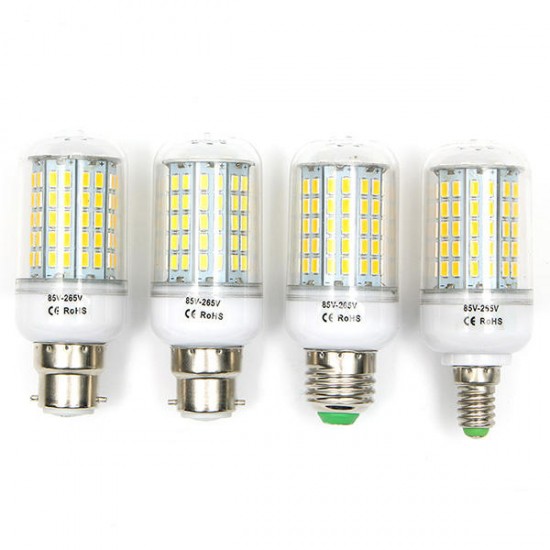 E27 E14 B22 6W SMD5730 90LEDs Corn Light Bulb Pure White Warm White AC85-265V