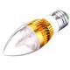 E27 E14 E12 B22 4.5W AC85-265V Golden Cover LED Candle Light Bulb