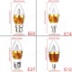 E27 E14 E12 B22 4.5W AC85-265V Golden Cover LED Candle Light Bulb