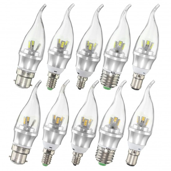 E27 E14 E12 B22 B15 3W LED Pure White Warm White 15 SMD 2835 LED Candle Light Lamp Bulb AC85-265V