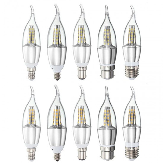 E27 E14 E12 B22 B15 6W 35 SMD 2835 LED Warm White White Candle Light Lamp Bulb AC85-265V