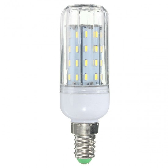 E27 E14 E12 B22 G9 GU10 6W 56 SMD 4014 LED Warm White White Cover Corn Light Lamp Bulb AC 220V