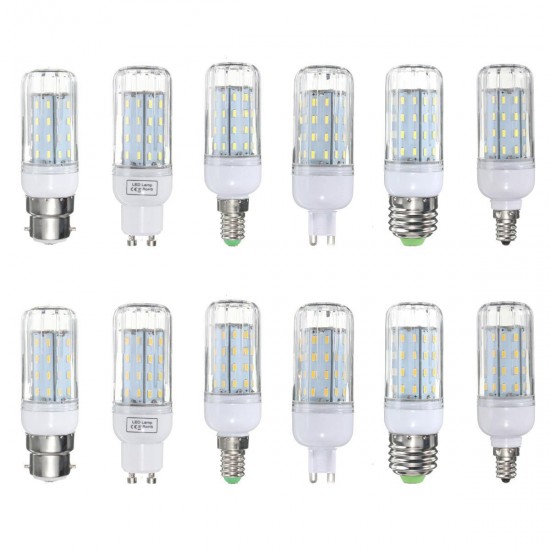 E27 E14 E12 B22 G9 GU10 6W 56 SMD 4014 LED Warm White White Cover Corn Light Lamp Bulb AC 220V E27 E14 E12 B22 G9 GU10 6W 56 SMD 4014 LED Warm White White Cover Corn Light Lamp Bulb AC 220V