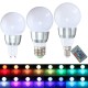 E27 E14 GU10 3W Dimmable Remote Control RGB Color Change LED Lamp Light Bulb 85-265V