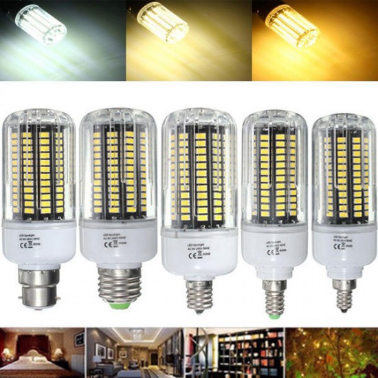 E27 E17 E14 E12 B22 18W 100 SMD 5736 LED Pure White Warm White Natural White Corn Bulb AC85-265V