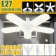 E27 LED Garage Light Bulb Deformable Ceiling Fixture Lights Home Workshop Lamp