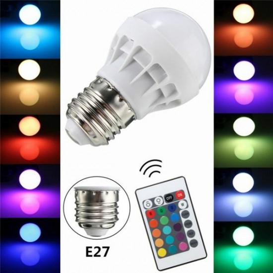 E27 LED RGB Bulb 3W SMD 5630 Color Changing 24 Keys IR Remote Control Globe Light Lamp AC 85-265V E27 LED RGB Bulb 3W SMD 5630 Color Changing 24 Keys IR Remote Control Globe Light Lamp AC 85-265V