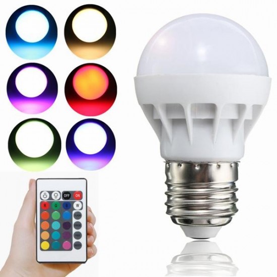 E27 LED RGB Bulb 3W SMD 5630 Color Changing 24 Keys IR Remote Control Globe Light Lamp AC 85-265V E27 LED RGB Bulb 3W SMD 5630 Color Changing 24 Keys IR Remote Control Globe Light Lamp AC 85-265V