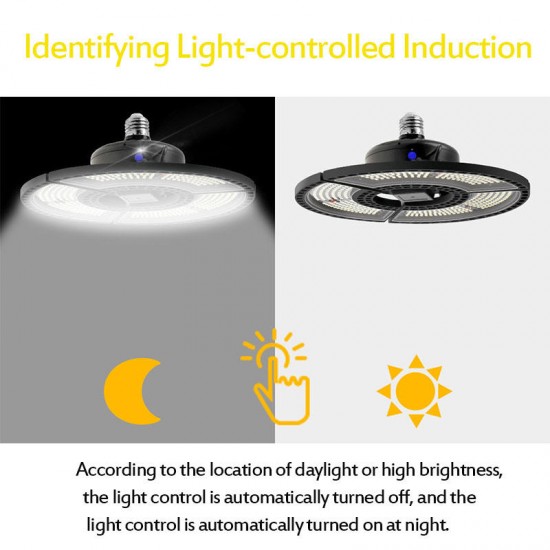 E27 Light Sensor LED Bulb UFO Deformable Folding Garage Lamp Warm White Indoor Outdoor Lighting AC220V E27 Light Sensor LED Bulb UFO Deformable Folding Garage Lamp Warm White Indoor Outdoor Lighting AC220V