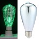 E27 ST64 3W RGB Glass 3D Fireworks Retro Edison LED Decorative Light Bulb AC220V