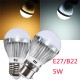 E27/B22 5W 6 SMD5730 LED Globe Ball Light Bulb Spotlightt Lamp AC 110-240V E27/B22 5W 6 SMD5730 LED Globe Ball Light Bulb Spotlightt Lamp AC 110-240V