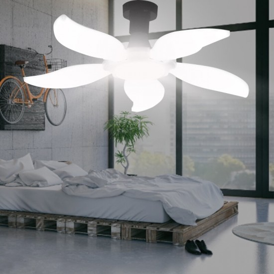 E27/B22 LED Garage Lamp 2/3/4/5 Blades Folding Light Bulb Deformable Ceiling Fixture Workshop Lighting E27/B22 LED Garage Lamp 2/3/4/5 Blades Folding Light Bulb Deformable Ceiling Fixture Workshop Lighting