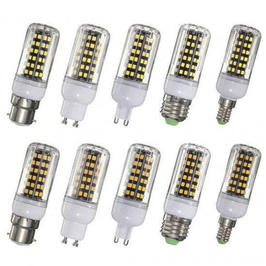 E27/E14/B22/G9/GU10 7W 84 SMD 2835 LED Cover Corn Light Lamp Non-Dimmable Bulb AC220V