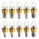 E27/E14/E12/B22/B15 3W LED Warm White/White 15SMD 2835 Golden Candle Light Bulb Lamp 85-265V