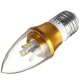 E27/E14/E12/B22/B15 3W LED Warm White/White 15SMD 2835 Golden Candle Light Bulb Lamp 85-265V